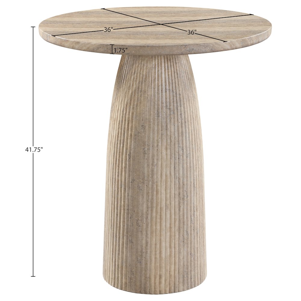 Venosa Travertine Concrete Indoor/Outdoor Bar Table
