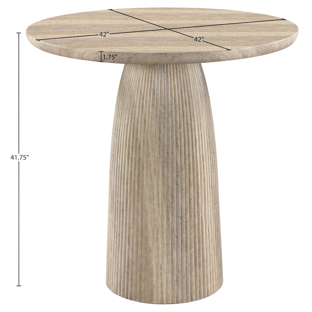 Venosa Travertine Concrete Indoor/Outdoor Bar Table