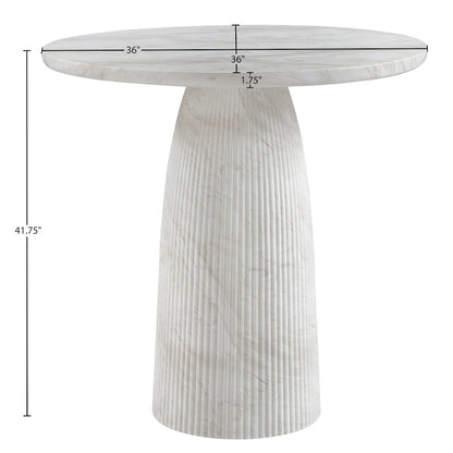 Venosa White Concrete Indoor/Outdoor Bar Table