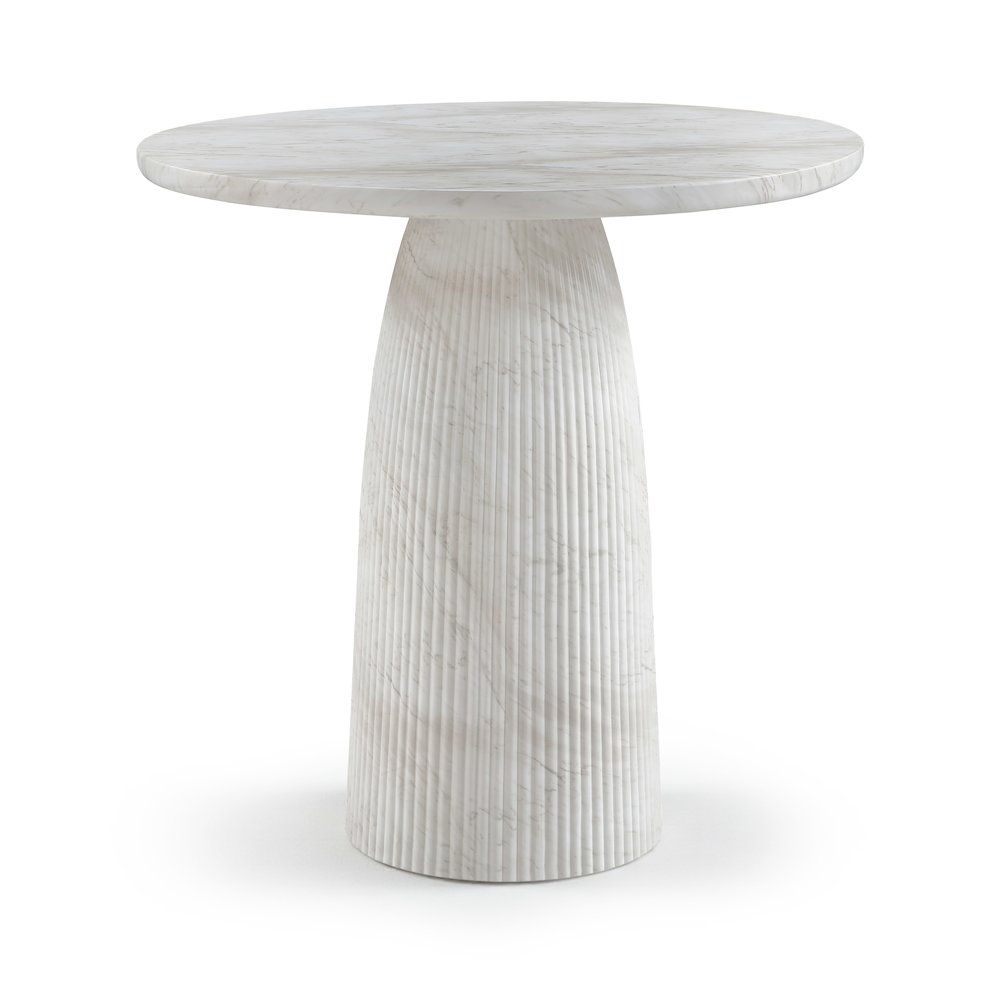 Venosa White Concrete Indoor/Outdoor Bar Table