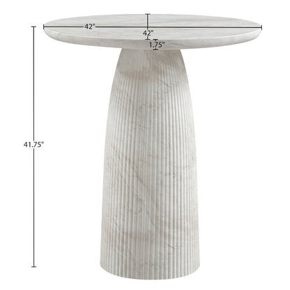 Venosa White Concrete Indoor/Outdoor Bar Table