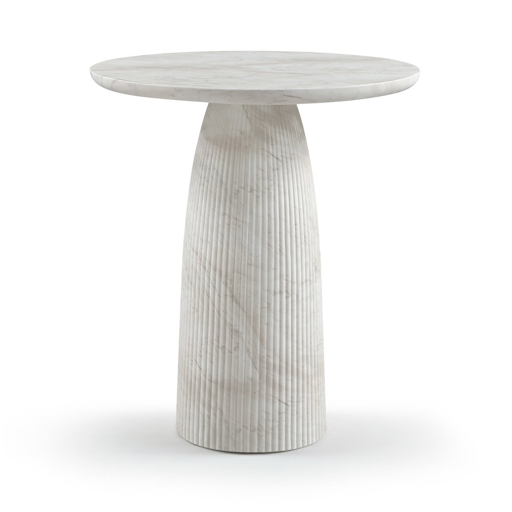 Venosa White Concrete Indoor/Outdoor Bar Table