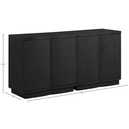 Aveline Black Oak Veneer 2pc. Sideboard/Buffet