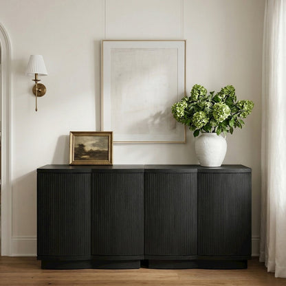 Aveline Black Oak Veneer 2pc. Sideboard/Buffet