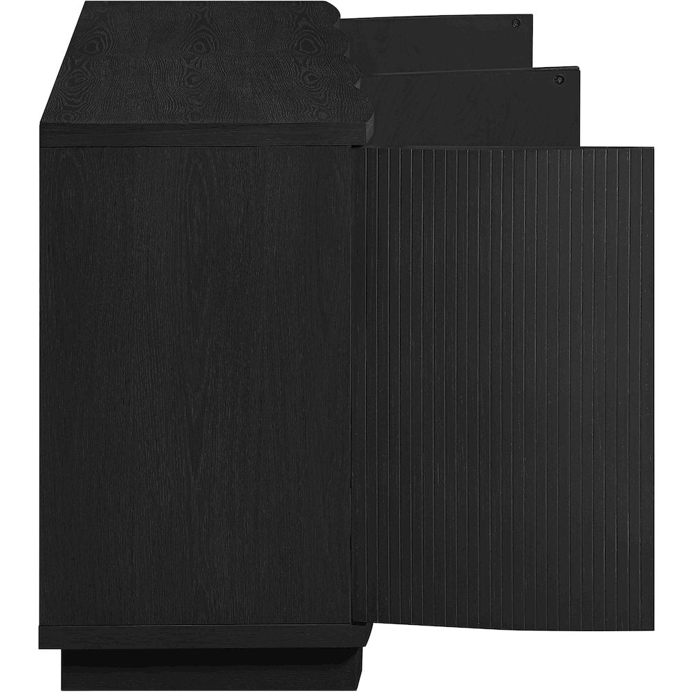 Aveline Black Oak Veneer 2pc. Sideboard/Buffet