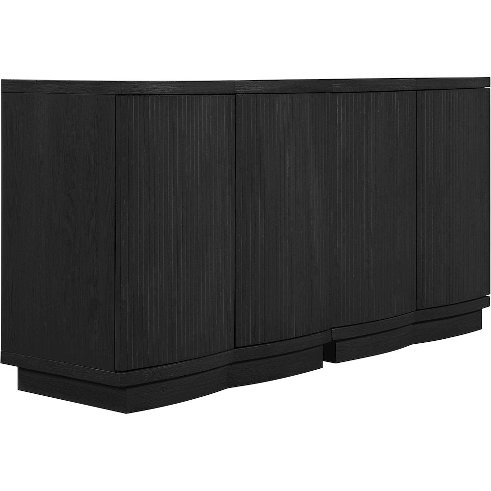 Aveline Black Oak Veneer 2pc. Sideboard/Buffet