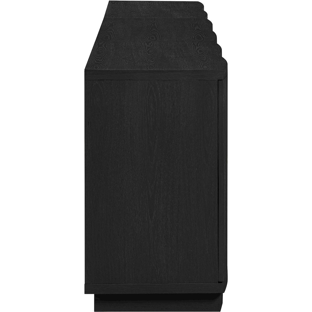 Aveline Black Oak Veneer 3pc. Sideboard/Buffet