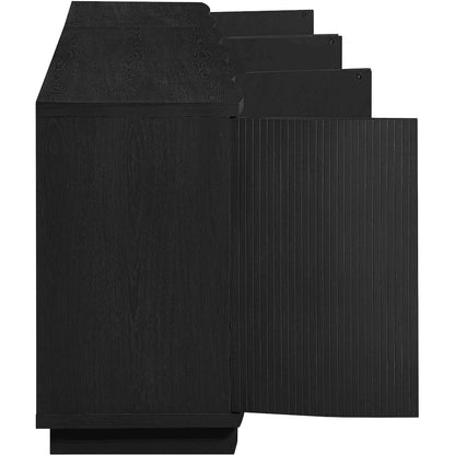Aveline Black Oak Veneer 3pc. Sideboard/Buffet