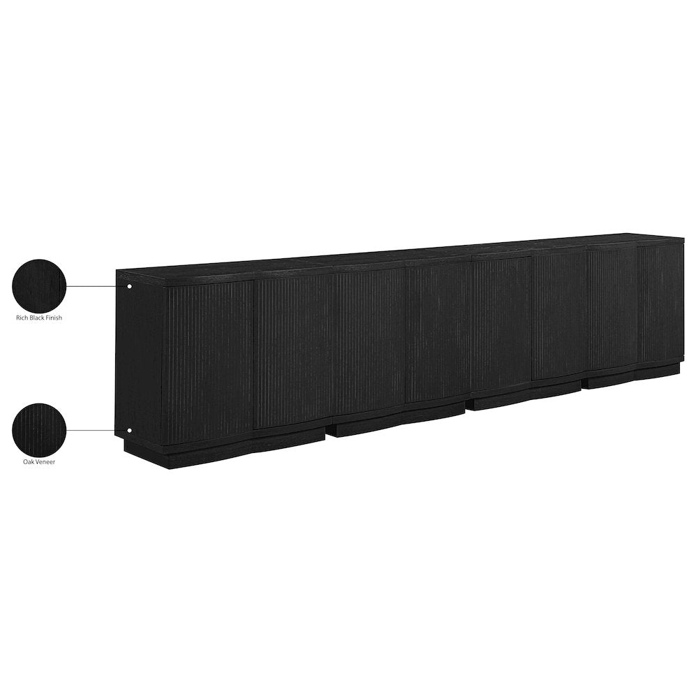 Aveline Black Oak Veneer 4pc. Sideboard/Buffet
