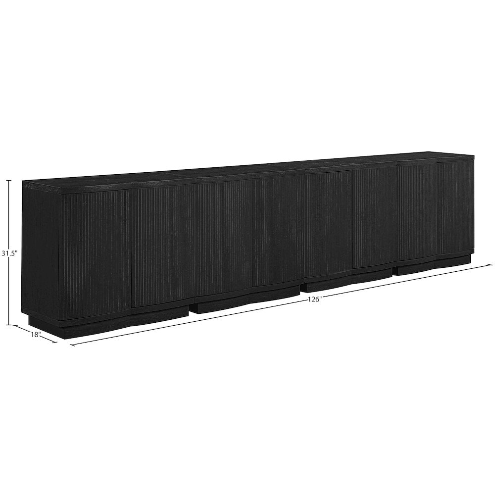 Aveline Black Oak Veneer 4pc. Sideboard/Buffet