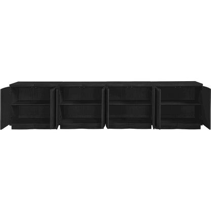 Aveline Black Oak Veneer 4pc. Sideboard/Buffet