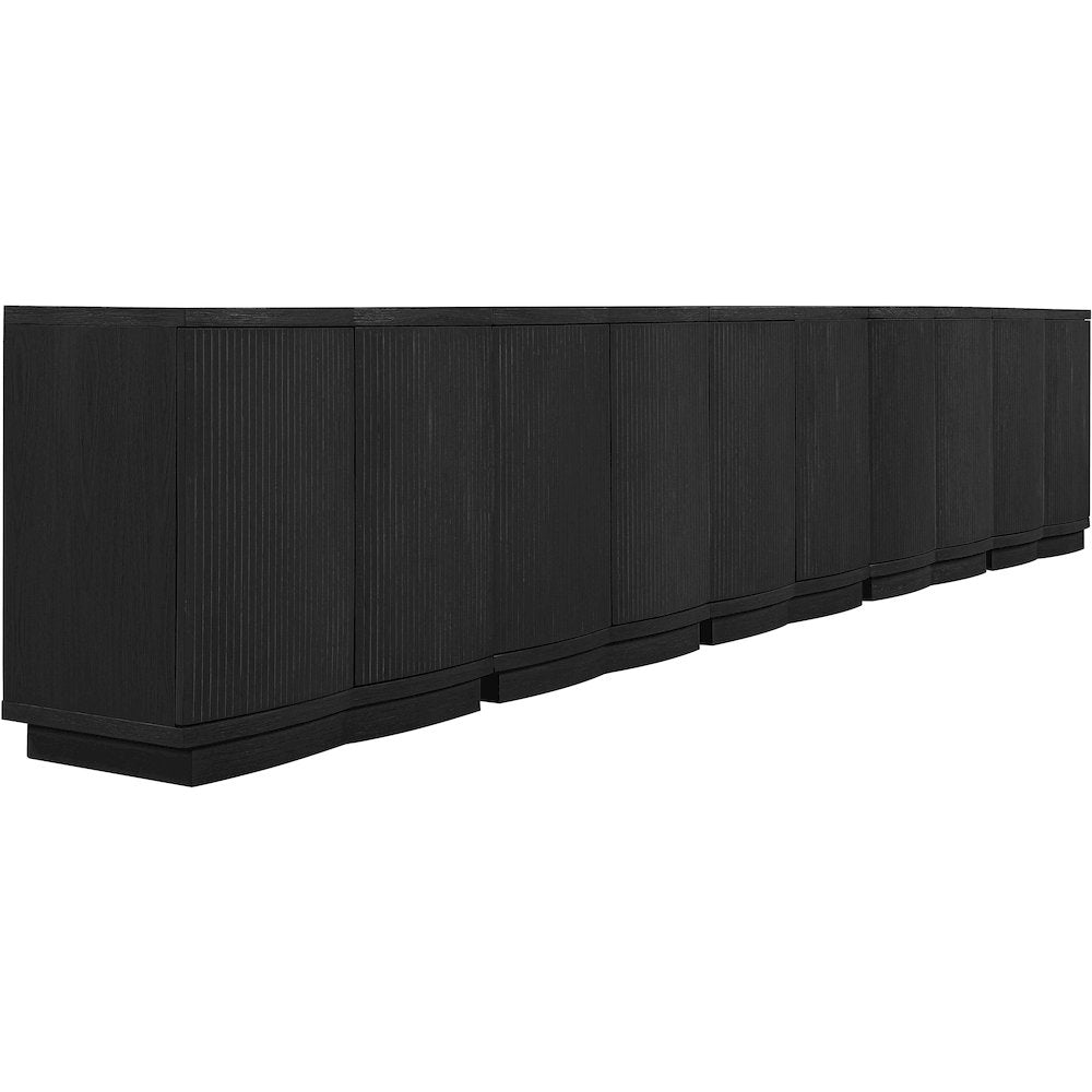 Aveline Black Oak Veneer 5pc. Sideboard/Buffet
