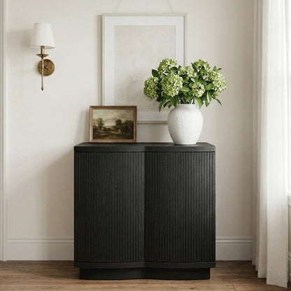 Aveline Black Oak Veneer Sideboard/Buffet