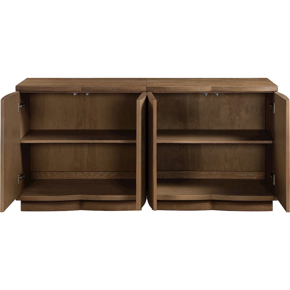 Aveline Brown Oak Veneer 2pc. Sideboard/Buffet