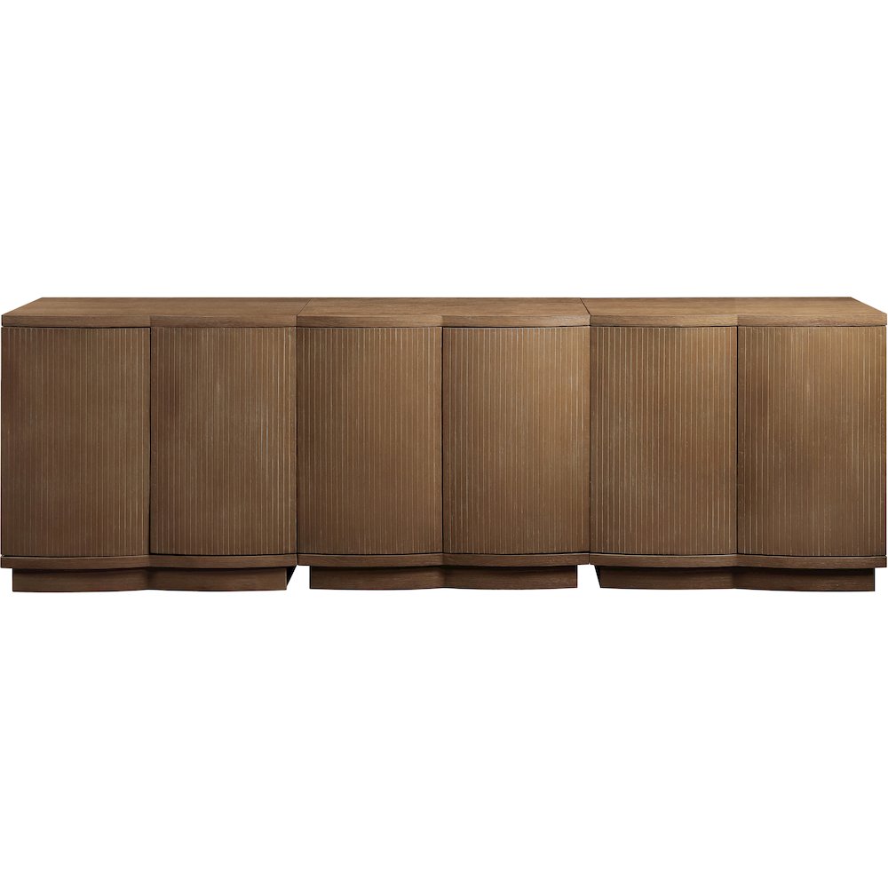 Aveline Brown Oak Veneer 3pc. Sideboard/Buffet