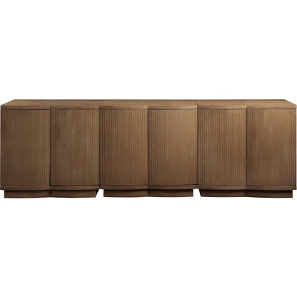 Aveline Brown Oak Veneer 3pc. Sideboard/Buffet