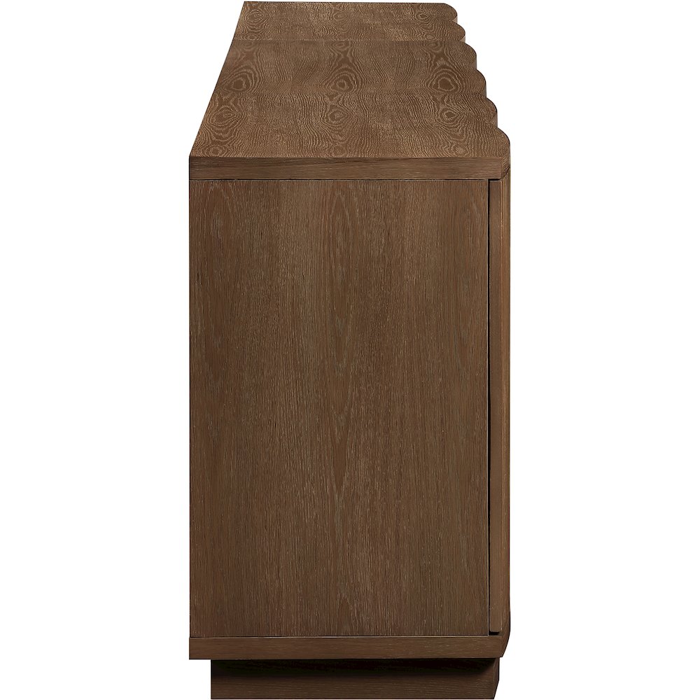 Aveline Brown Oak Veneer 3pc. Sideboard/Buffet