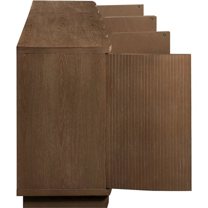 Aveline Brown Oak Veneer 3pc. Sideboard/Buffet