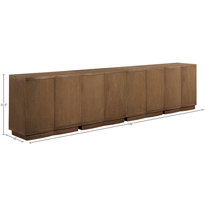 Aveline Brown Oak Veneer 4pc. Sideboard/Buffet