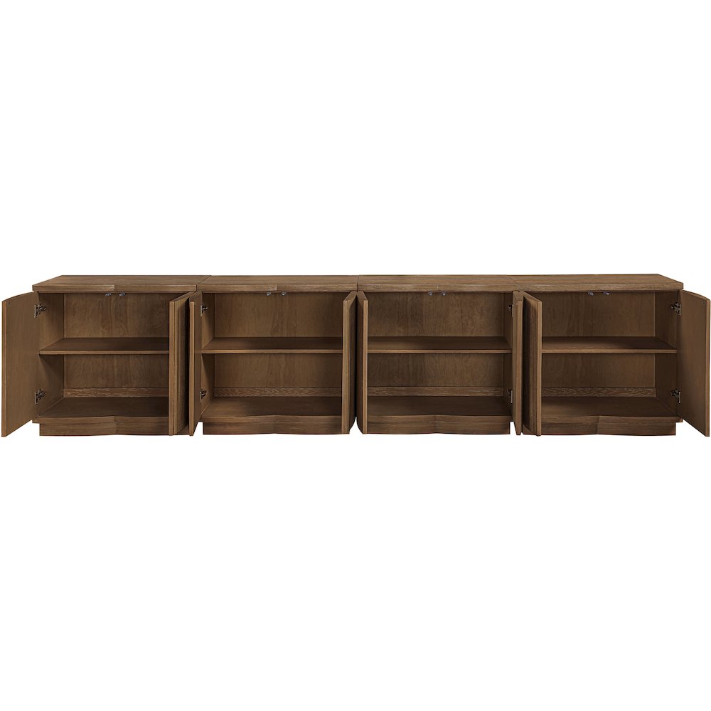 Aveline Brown Oak Veneer 4pc. Sideboard/Buffet