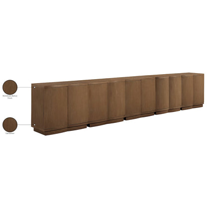 Aveline Brown Oak Veneer 5pc. Sideboard/Buffet