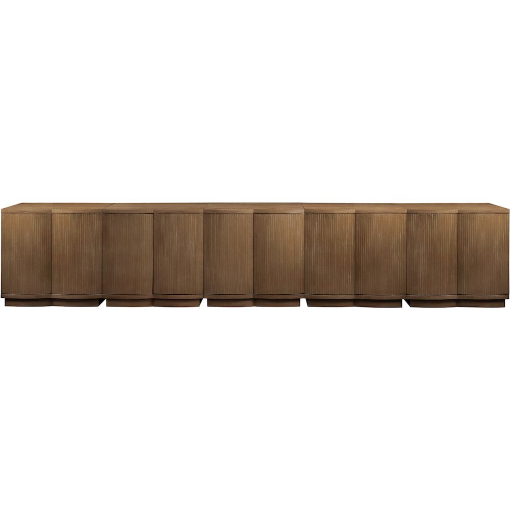 Aveline Brown Oak Veneer 5pc. Sideboard/Buffet