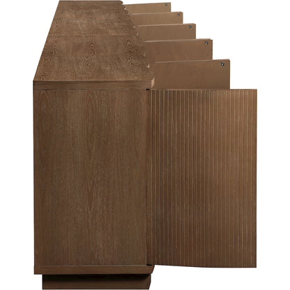 Aveline Brown Oak Veneer 5pc. Sideboard/Buffet