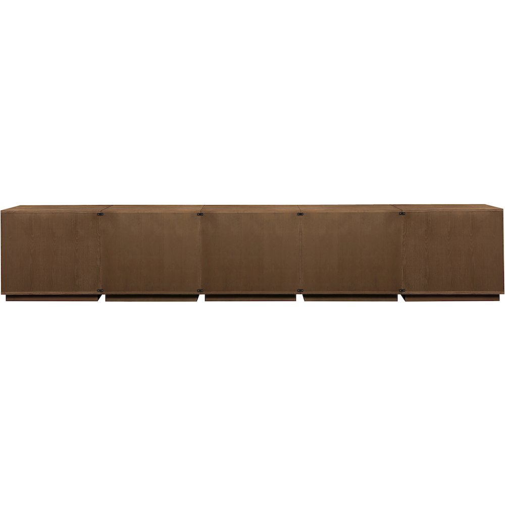 Aveline Brown Oak Veneer 5pc. Sideboard/Buffet