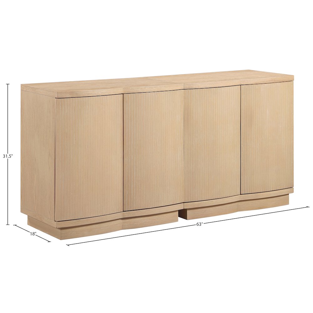 Aveline Natural Oak Veneer 2pc. Sideboard/Buffet