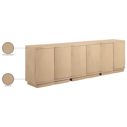 Aveline Natural Oak Veneer 3pc. Sideboard/Buffet