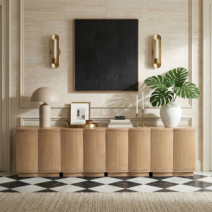 Aveline Natural Oak Veneer 4pc. Sideboard/Buffet
