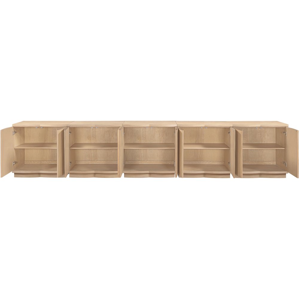 Aveline Natural Oak Veneer 5pc. Sideboard/Buffet