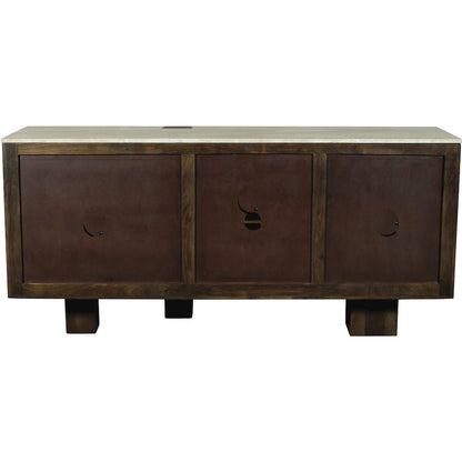 Pietra Brown Travertine And Mango Wood Sideboard / Buffet