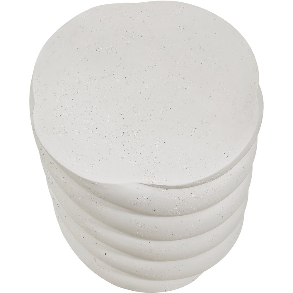 Marmet Cream Concrete Indoor / Outdoor End / Side Table