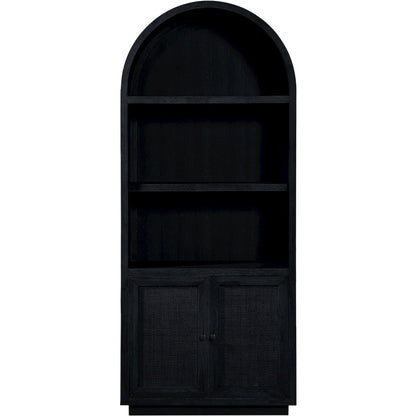 Botanical Black Solid Wood Bookcase
