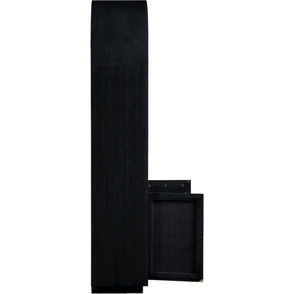 Botanical Black Solid Wood Bookcase