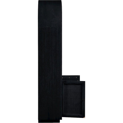 Botanical Black Solid Wood Bookcase