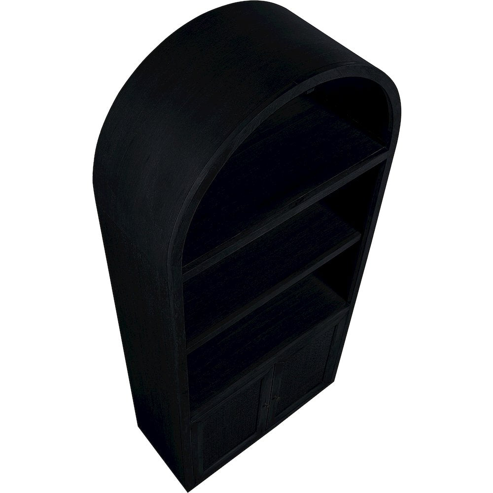 Botanical Black Solid Wood Bookcase