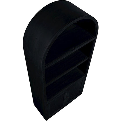 Botanical Black Solid Wood Bookcase
