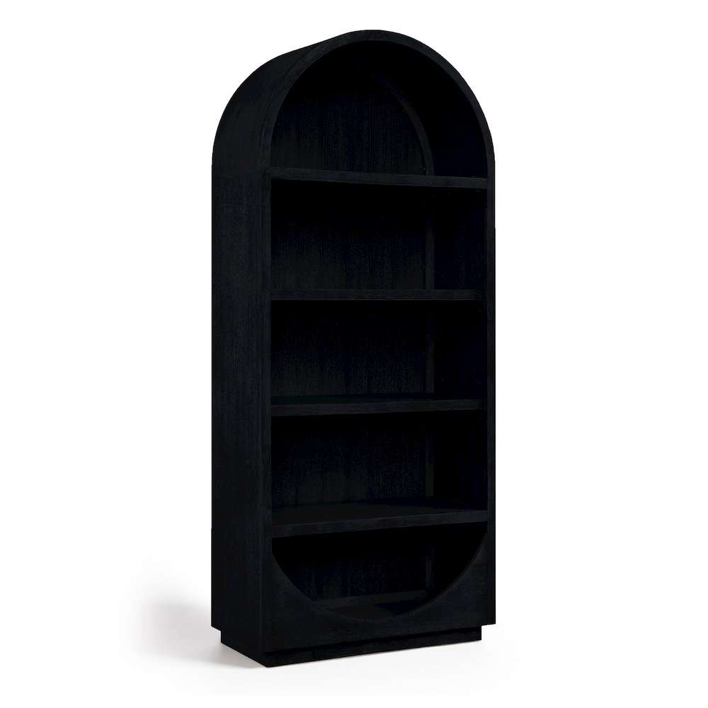 Hearth Black Solid Wood Bookcase