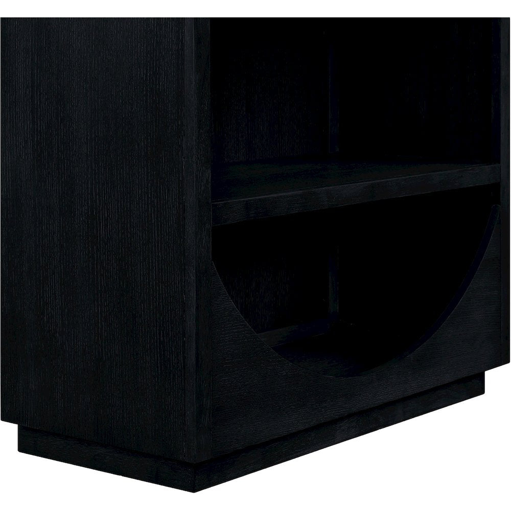 Hearth Black Solid Wood Bookcase
