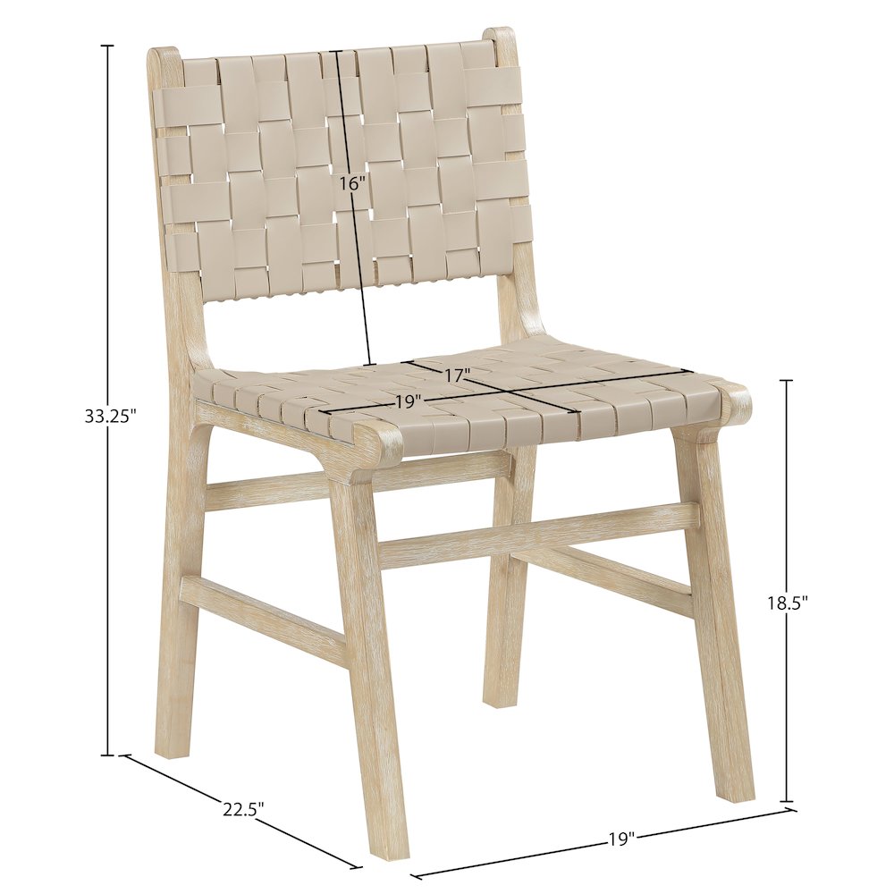 Entwine Beige Vegan Leather Upholstered Dining Chair