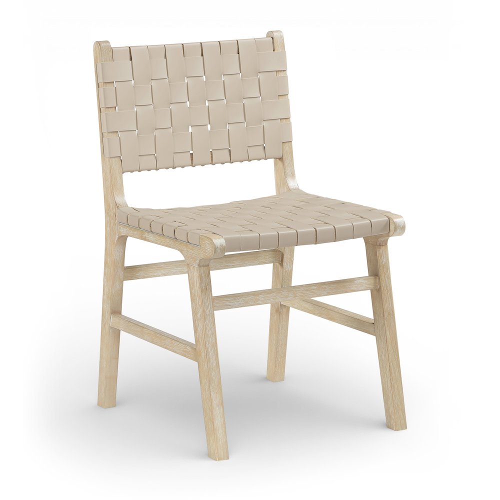 Entwine Beige Vegan Leather Upholstered Dining Chair