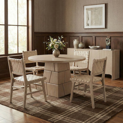 Entwine Beige Vegan Leather Upholstered Dining Chair