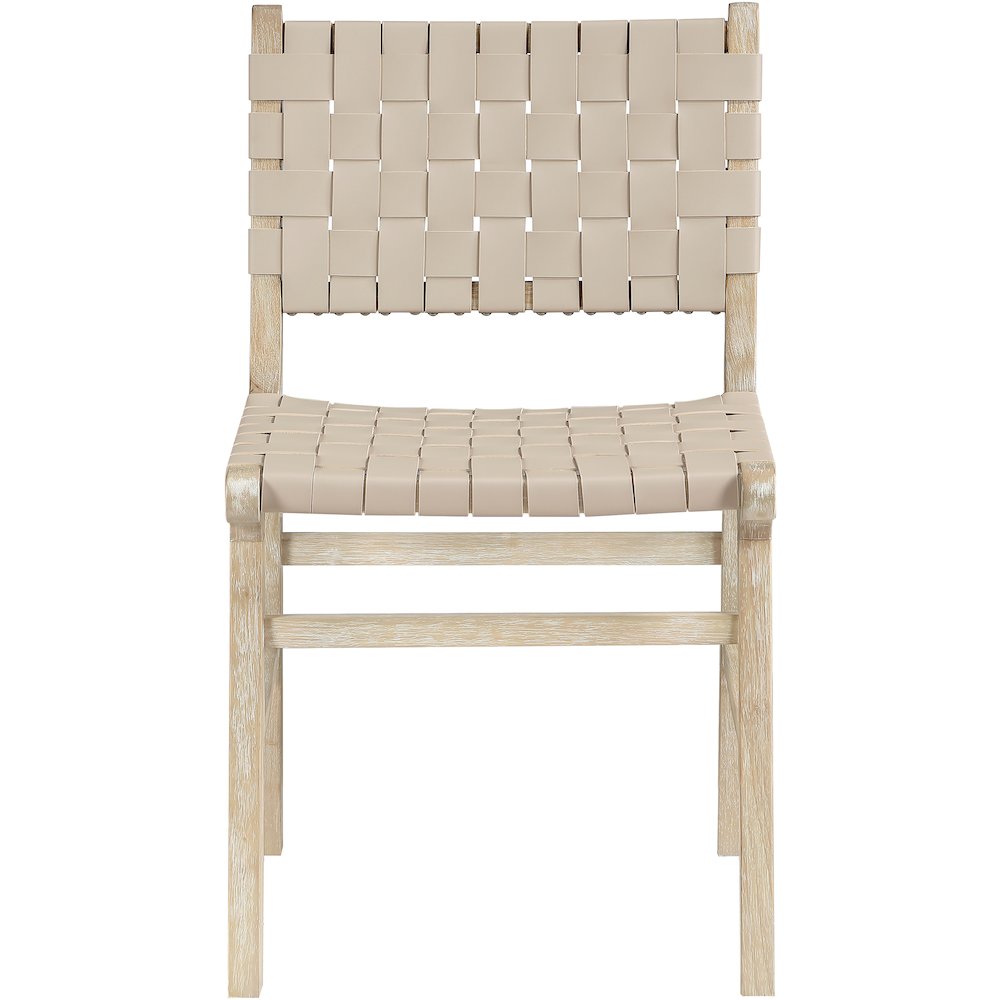 Entwine Beige Vegan Leather Upholstered Dining Chair