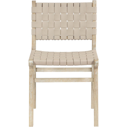 Entwine Beige Vegan Leather Upholstered Dining Chair