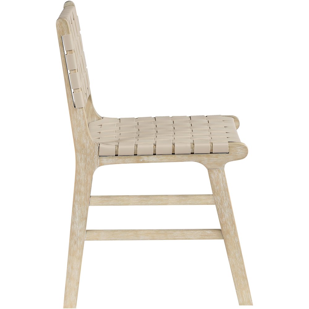 Entwine Beige Vegan Leather Upholstered Dining Chair