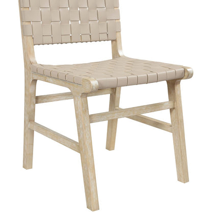 Entwine Beige Vegan Leather Upholstered Dining Chair