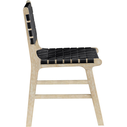 Entwine Black Vegan Leather Upholstered Dining Chair