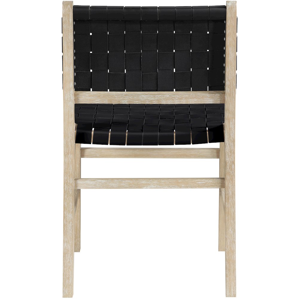 Entwine Black Vegan Leather Upholstered Dining Chair